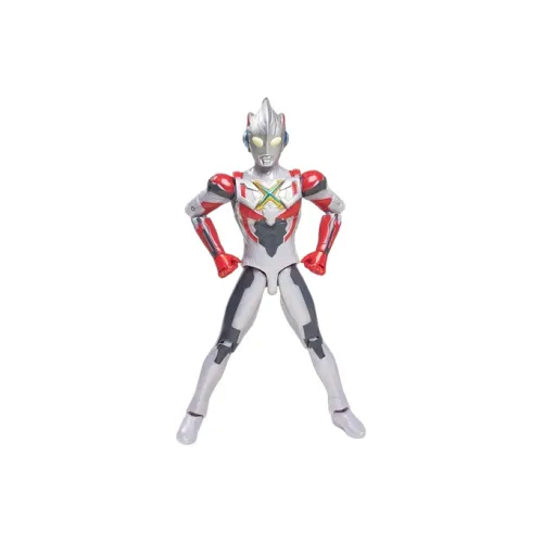 BANDAI Ultraman X Ultra Posable Set Includes Light Up Airplane Kids Toy Action Figures Deluxe Version