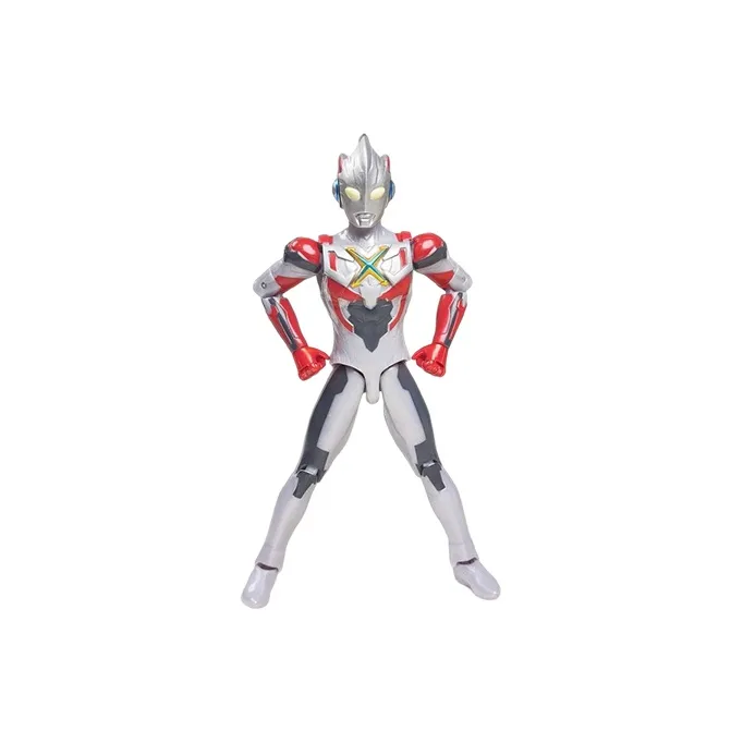 BANDAI Ultraman X Ultra Posable Set Includes Light Up Airplane Kids Toy Action Figures Deluxe Version-0