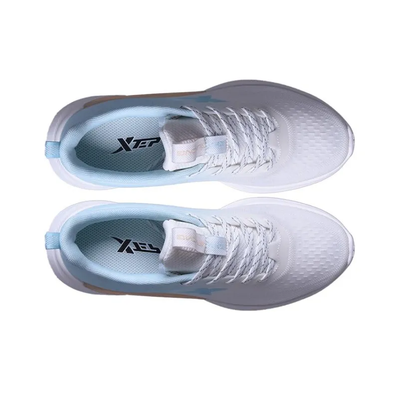 XTEP Xingyun Anti Slip And Wear Resistant Breathable Low Top Running Shoes Women's White Blue Orange-2