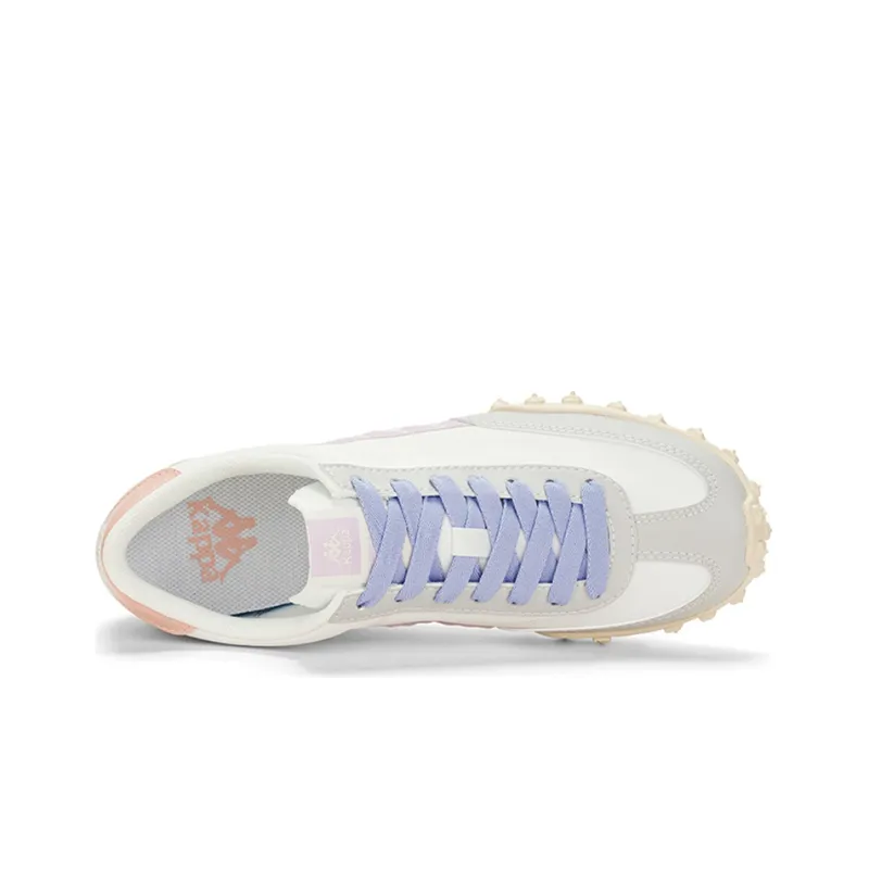 Kappa Anti Slip Wear Resistant Low Top Casual Running Shoes Women's White Gray-3