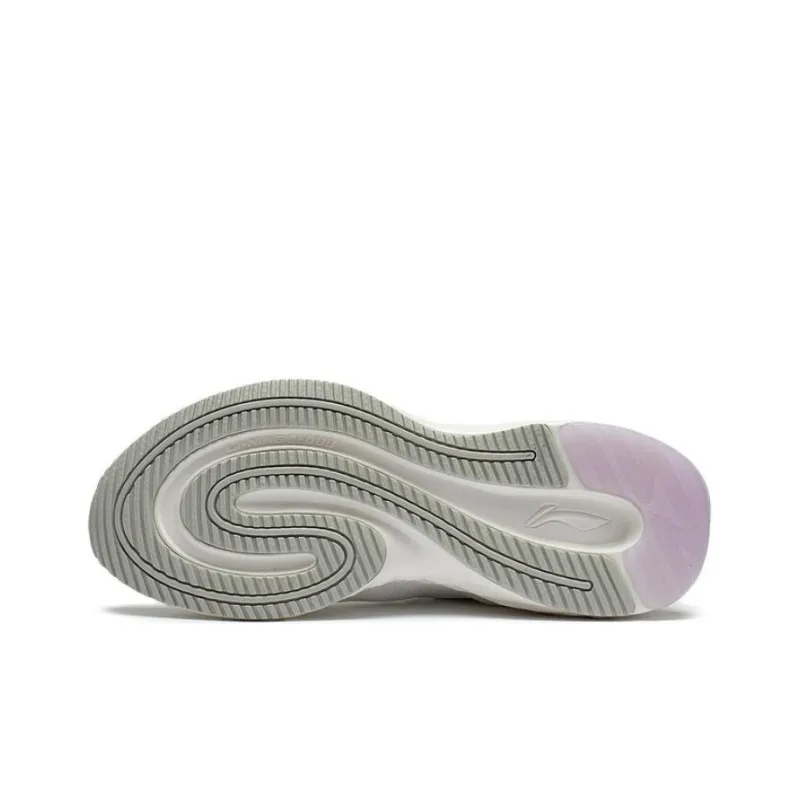 LiNing Chasing-clouds Cushioning Anti-Slip And Wear-Resistant Low-Top Running Shoes Women's White Cyan Purple-4