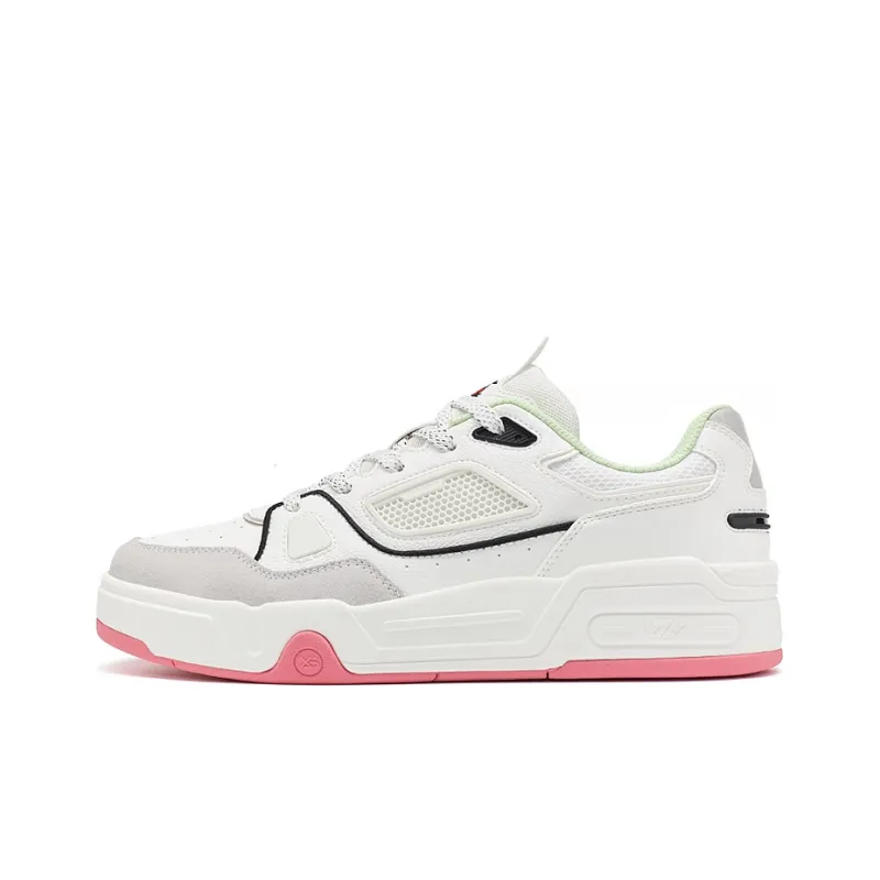 XTEP Reverse SK8 Slip Resistant Cushioning Low Top Skateboard Shoes Men's White-0