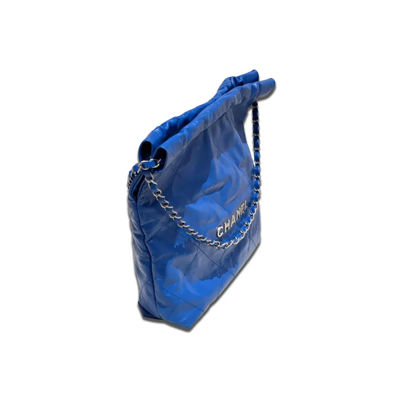 CHANEL 22Bag Smooth Finish Calfskin Tote Bag, Shopping Bag, Crossbody Bag, Shoulder Bag Women's Blue-1