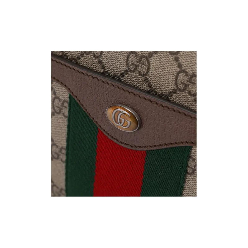 GUCCI Canvas With Leather Portable Crossbody Bag Shoulder Bag Unisex-6