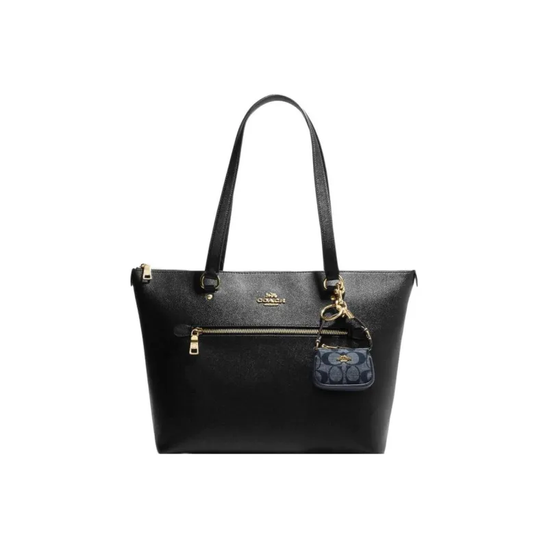 COACH Canvas With Leather Bag Charm Bag Merch Women's Dark Blue-1