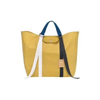 LONGCHAMP Le Pliage Re play Cow Leather Trim Tote Bag, Shopping Bag, Shoulder Bag, Handbag Extra Large Women's Corn