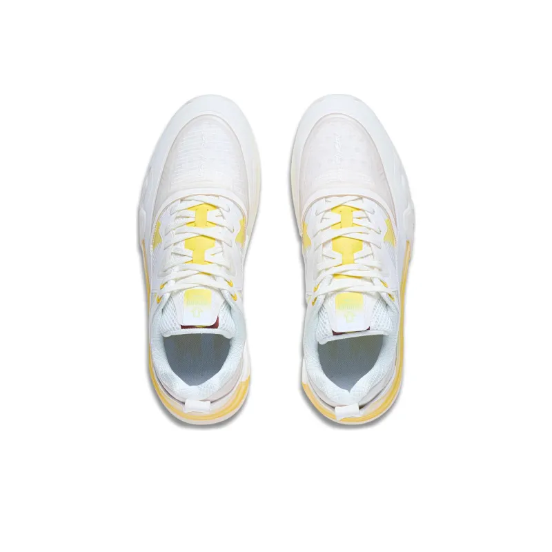 Erik Ellington x LiNing Anti Slip Wear Resistant Low Top Skateboard Shoes Men's White Yellow-3