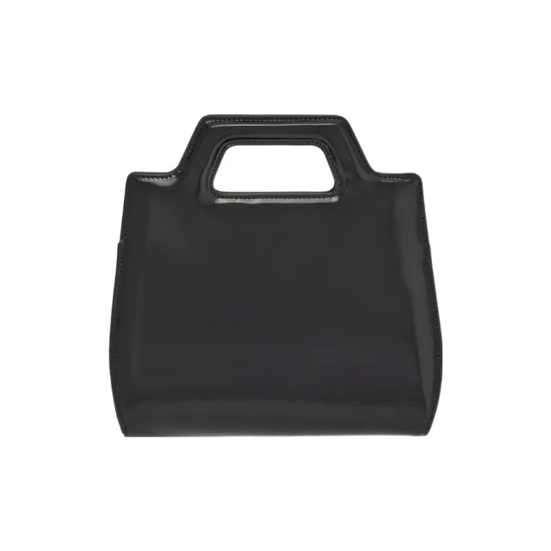 FERRAGAMO Leather Shoulder Bag, Crossbody Bag, Handbag Mini Women's Black-2