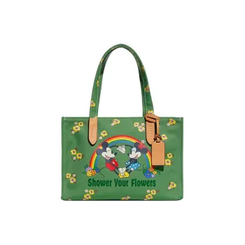 COACH Disney Collaboration Recycled Tote Fabric Tote Bag Shopping Bag Handbag Regular Women's Green