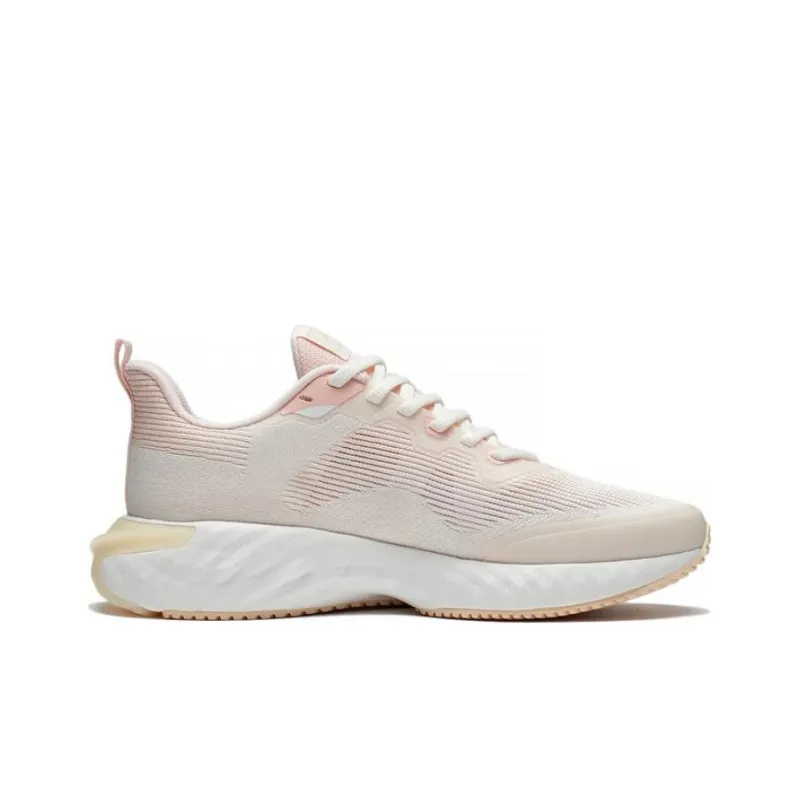 LiNing Chasing clouds Slip Resistant, Abrasion Resistant, Breathable Low Top Running Shoes Women's White Orange-1