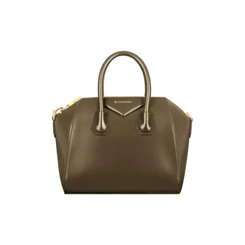 Givenchy Antigona Smooth Leather Shoulder Bag, Crossbody Bag, Handbag Mini Women's Dark Khaki