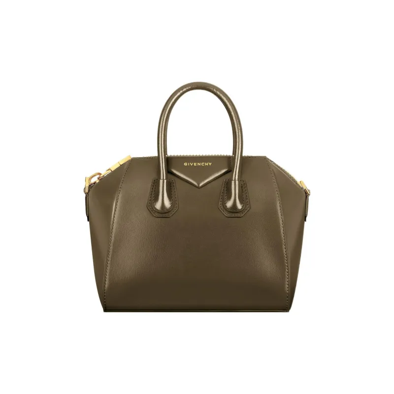 Givenchy Antigona Smooth Leather Shoulder Bag, Crossbody Bag, Handbag Mini Women's Dark Khaki-0