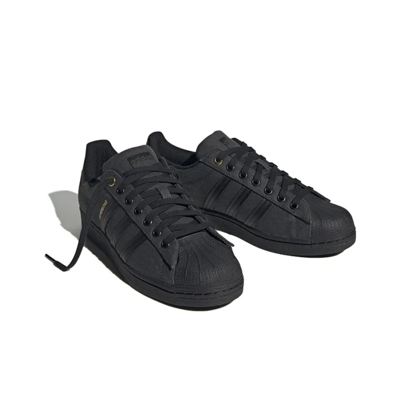 Adidas Superstar Carbon Core Black Gold Metallic-2