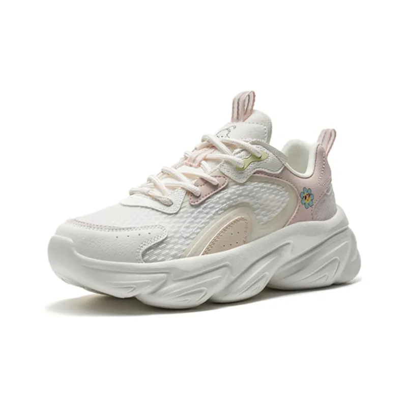 XTEP Claw Claw Shoes 2.0 Breathable Slip-Resistant Low-Top Sports Casual Shoes Women's White Pink-1