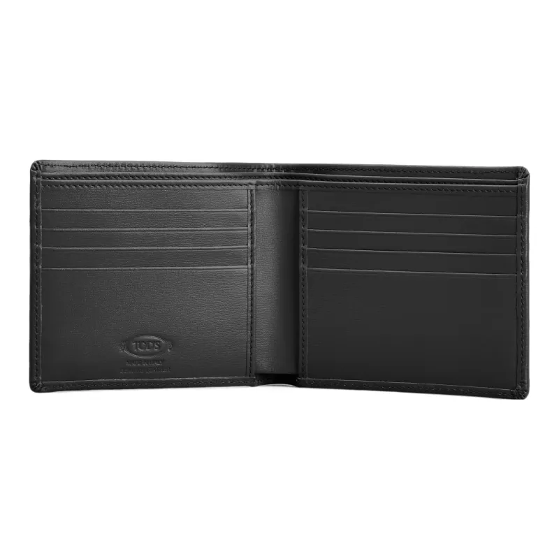 TOD'S Logo Plaque Bi Fold Wallet-3