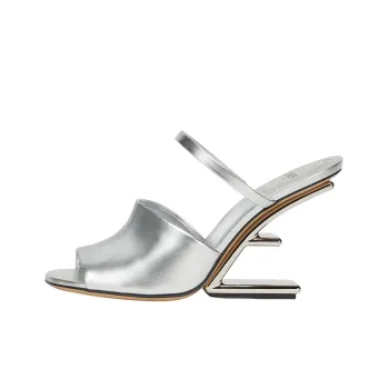 FENDI First Slide Slippers Women's Silver