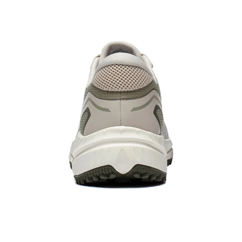 LiNing Cushioned Slip Resistant Abrasion Resistant Low Top Trail Running Shoes Men's Gray Green-5