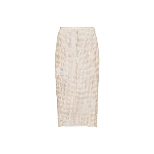 PRADA Casual Long Skirts Women's Apricot Cream