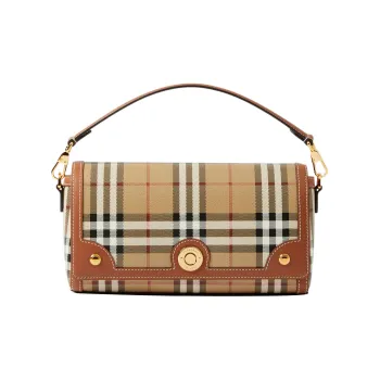 Burberry Cotton With Cow Leather Handbag Shoulder Bag Crossbody Bag Regular Women's Photinia Brown
