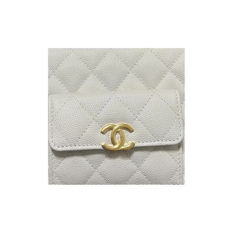 CHANEL WOC Leather 2 in 1 Pocket Bag, Chain Bag, Shoulder Bag, Crossbody Bag Regular Women's White-1