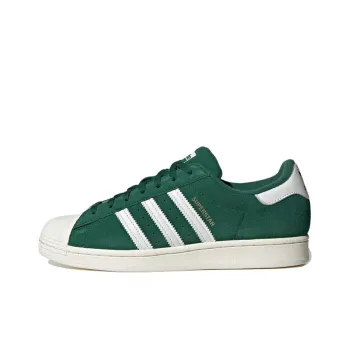 Adidas Originals Superstar Shoes 'Dark Green White Gold Metallic'