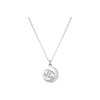 CHANEL Laces Necklaces Women's Silver