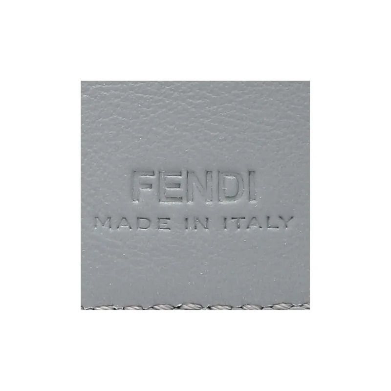 FENDI Peekaboo Cow Leather Wallet Women's Light Blue-6