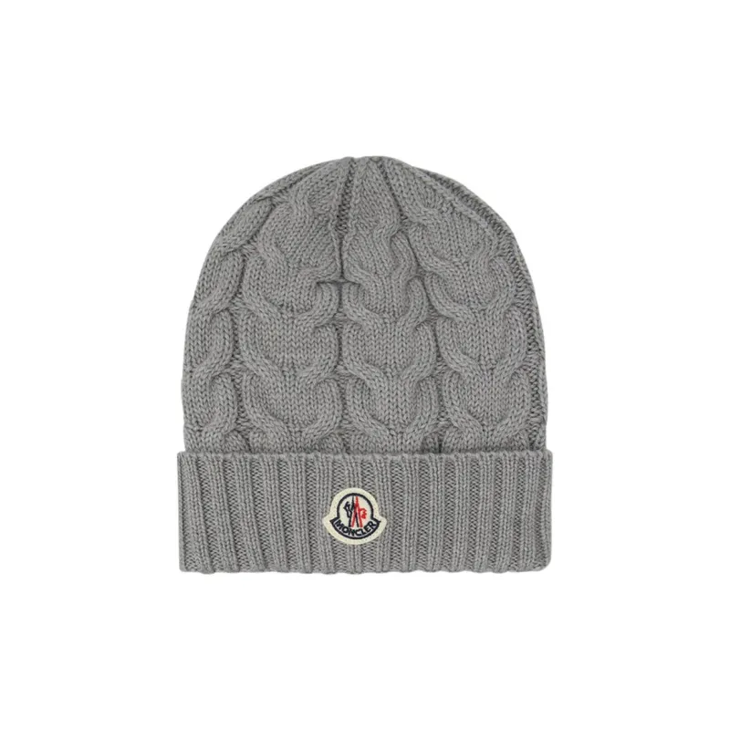 Moncler Logo patch Ribbed Beanie-0