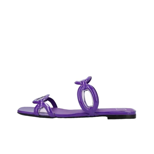 Valentino Square Toe Slip On Slides Women's