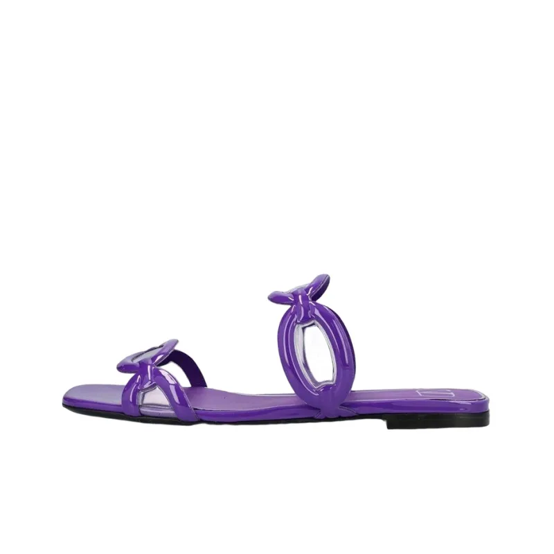 Valentino Square Toe Slip On Slides Women's-0