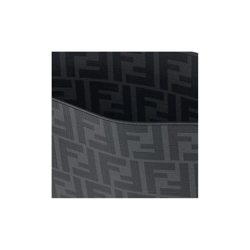 FENDI Peekaboo ISeeU Cow Leather Clutch Regular Women's Black-7