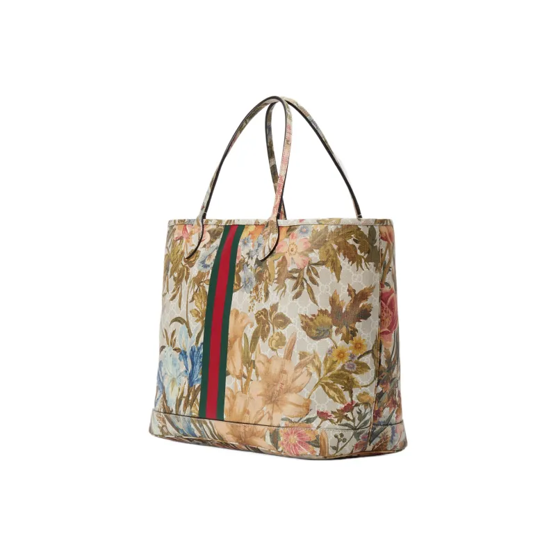 GUCCI Ophidia Canvas Tote Bag Shopping Bag Handbag Large Size Women's Multicolor-1