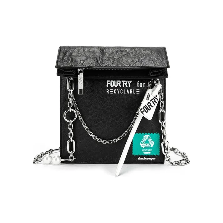 BABAMA Trendy Shoulder Bag, Crossbody Bag Regular Unisex Black-0