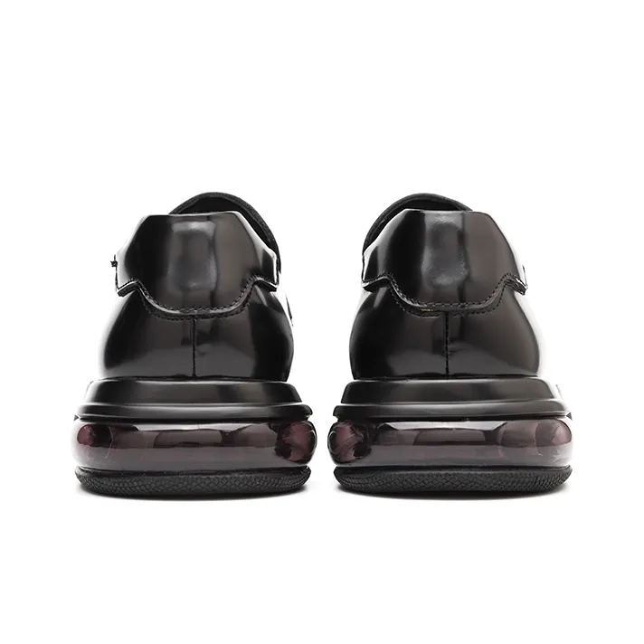 CHARRIOL Air Cushion Shoes Air Cushion Men's Casual Shoes Leather Shoes Men's Black-4