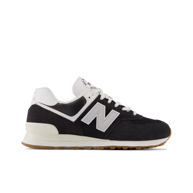 New Balance 574 Black White Gum-1