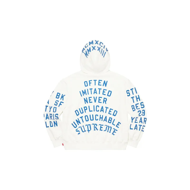 Supreme Team Flocked Hooded Sweatshirt-3