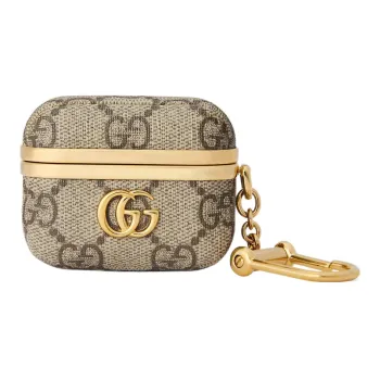 GUCCI GG Marmont Canvas With Leather AirPods Pro Protective Case Earphone Case Women's Beige/Ebony