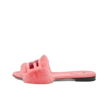 FENDI Baguette Slide Slippers Women's Pink