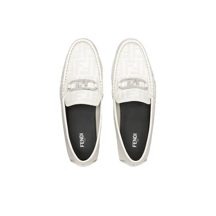 FENDI O'Lock Casual Shoes Men's White-3