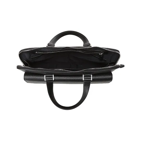 FERRAGAMO Cow Leather Briefcases Handbags Regular Men's Black-5