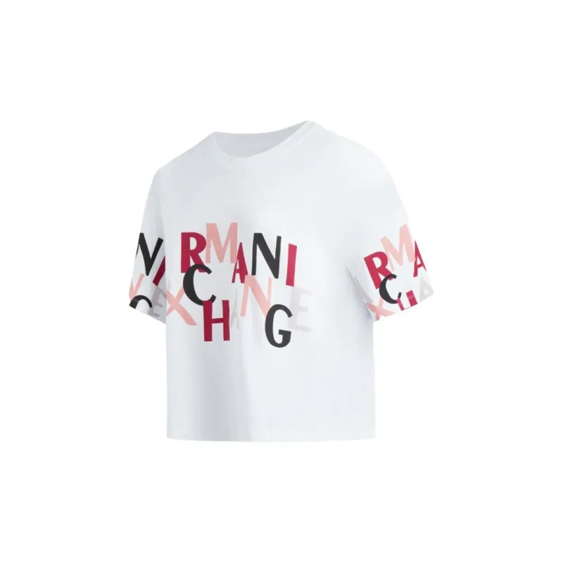 ARMANI EXCHANGE Crop Tops Women's White-2