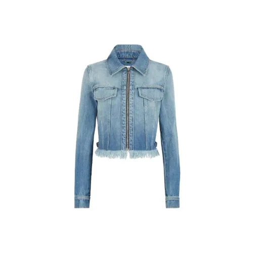 FENDI Cropped Coats Women's Blue