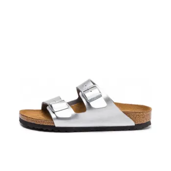 Birkenstock Arizona Birko Flor Silver Women's