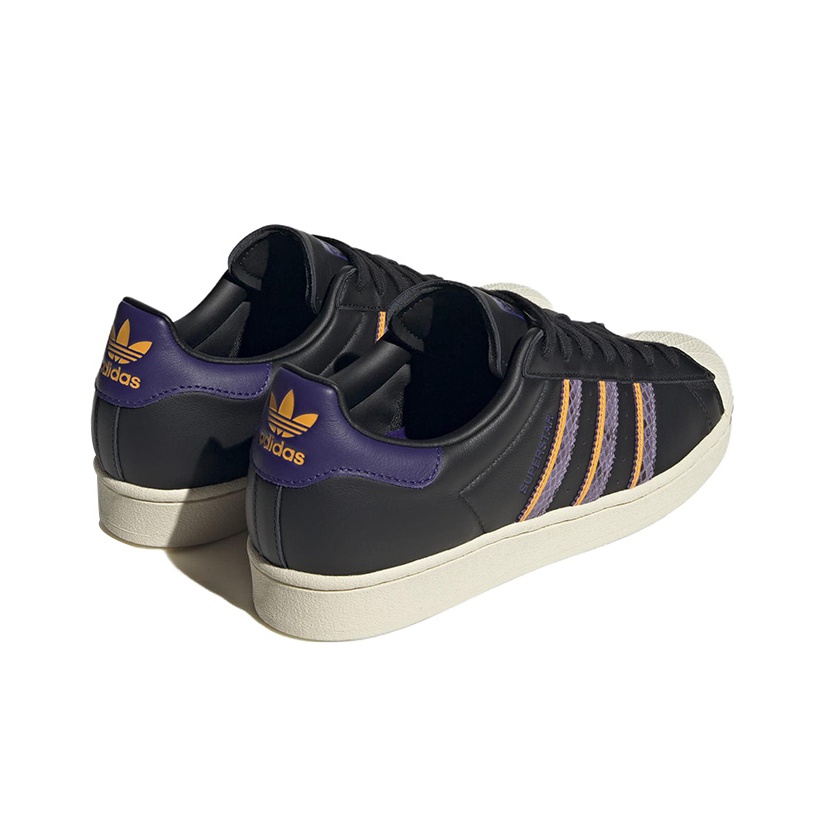 Adidas Originals Superstar Series Skateboard Shoes Men Low Top Black Purple Orange