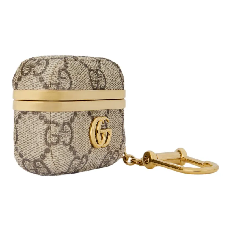 GUCCI GG Marmont Canvas With Leather AirPods Pro Protective Case Earphone Case Women's Beige/Ebony-1