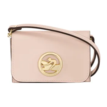 LONGCHAMP BOX TROT Cow Leather One Shoulder Crossbody Coin Purse Regular Women's Pink