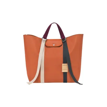 LONGCHAMP Polyamide Tote Bag Shopping Bag Handbag Extra Large Women's Orange