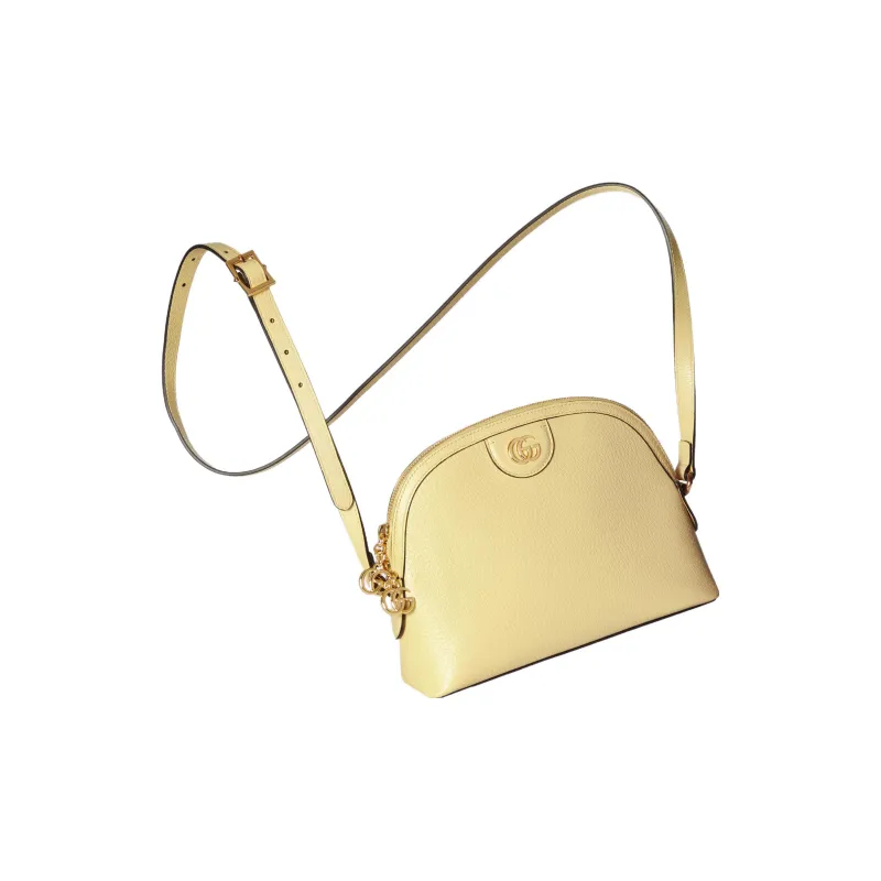 GUCCI Ophidia Leather Shoulder Bag Crossbody Bag Small Size Women's Yellow-2