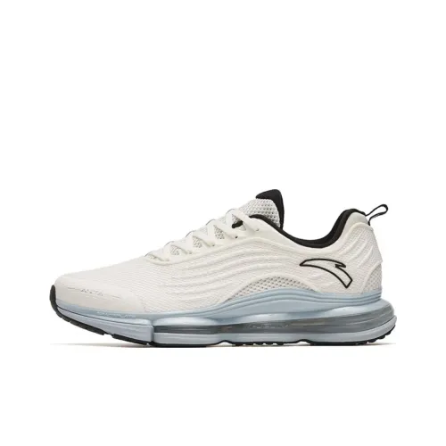 Anta Elastic Adhesive Anti-Slip Wear-Resistant Low-Top Running Shoes Men's White Blue