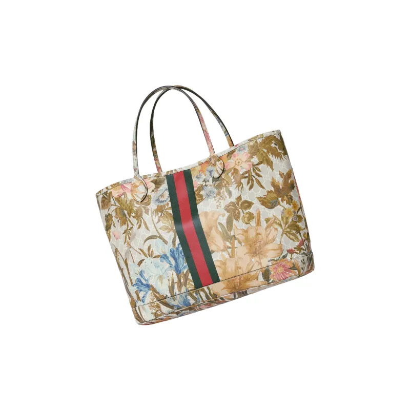 GUCCI Ophidia Canvas Tote Bag Shopping Bag Handbag Large Size Women's Multicolor-2